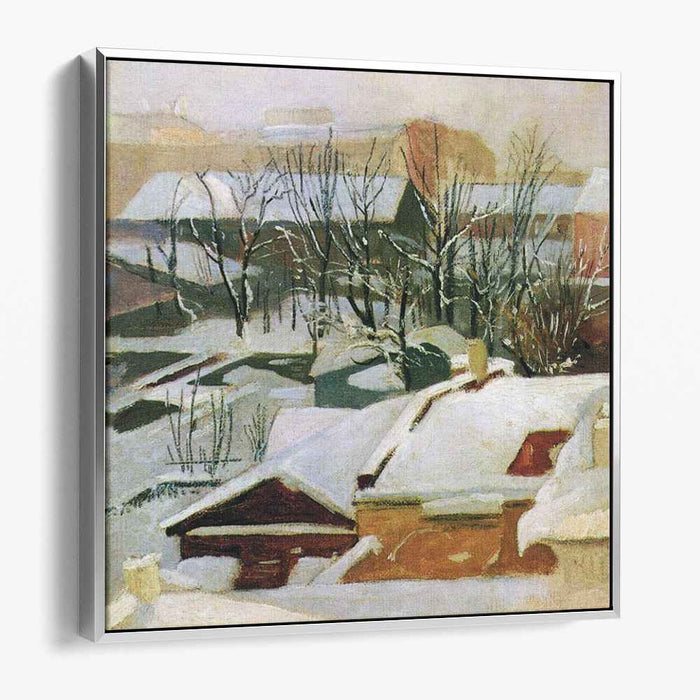 City roofs in winter (1891) by Ivan Shishkin