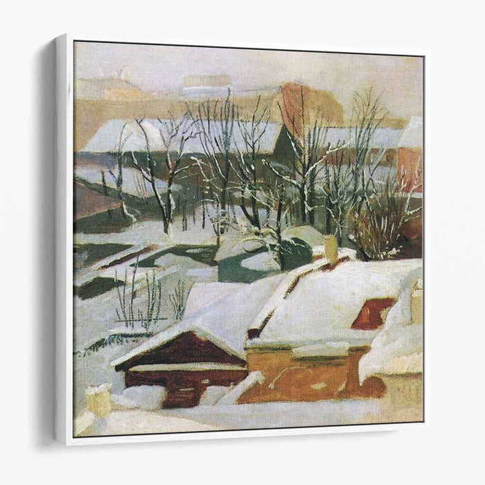 City roofs in winter (1891) by Ivan Shishkin