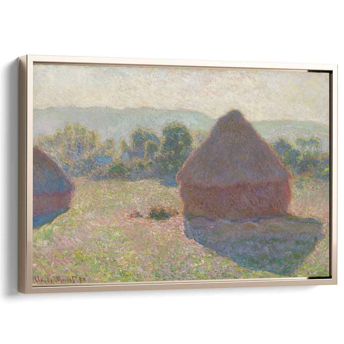 Haystacks, midday by Claude Monet