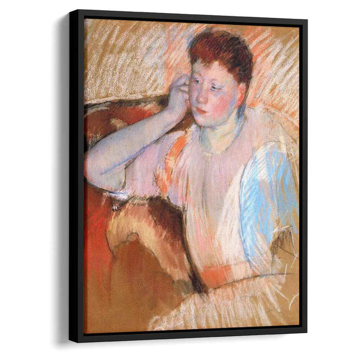 Clissa Turned Left with Her Hand to Her Ear (1895) by Mary Cassatt