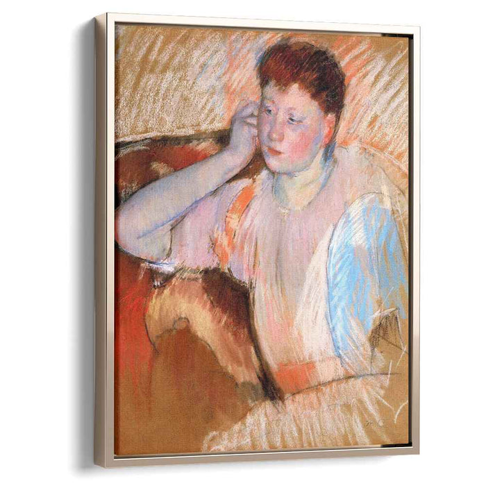Clissa Turned Left with Her Hand to Her Ear (1895) by Mary Cassatt