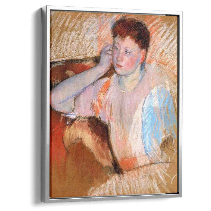 Clissa Turned Left with Her Hand to Her Ear (1895) by Mary Cassatt