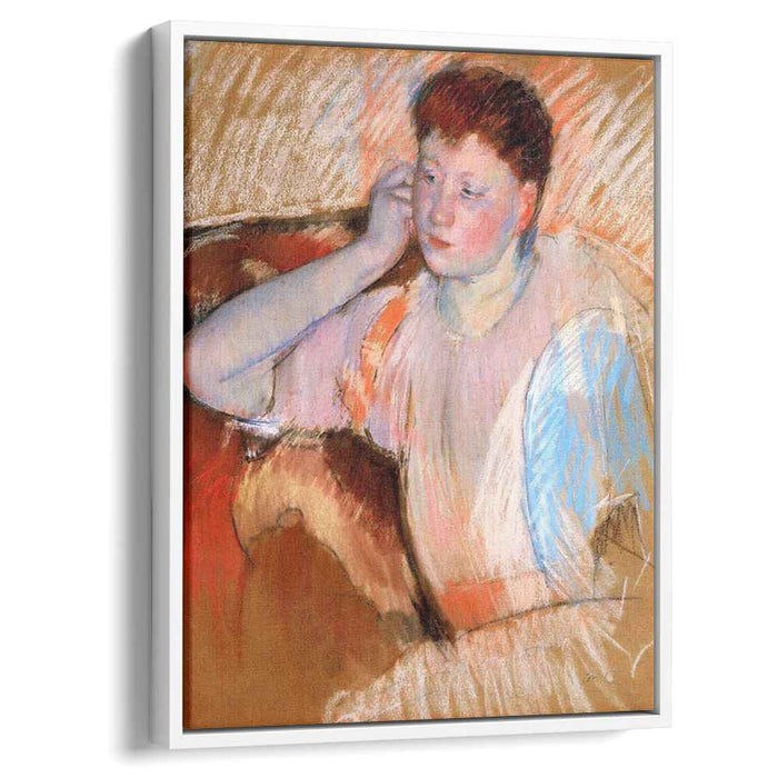 Clissa Turned Left with Her Hand to Her Ear (1895) by Mary Cassatt