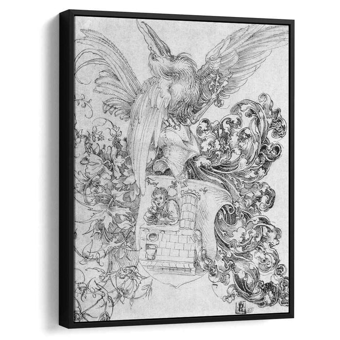 Coat of arms with open man behind (1495) by Albrecht Durer