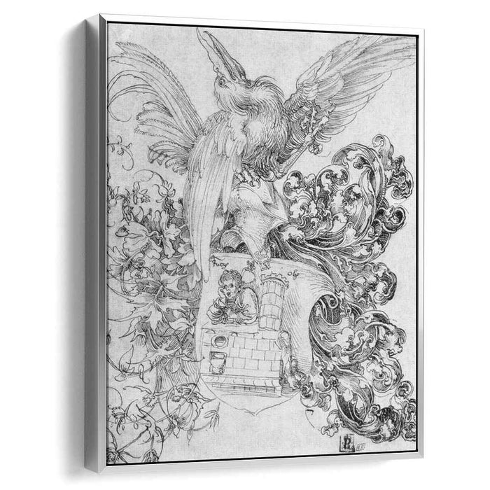 Coat of arms with open man behind (1495) by Albrecht Durer