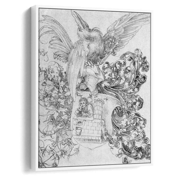 Coat of arms with open man behind (1495) by Albrecht Durer