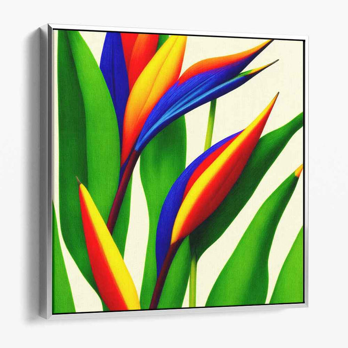 Gaze into Tropical Twilight: Hyper-Realistic Bird of Paradise Canvas Art Print