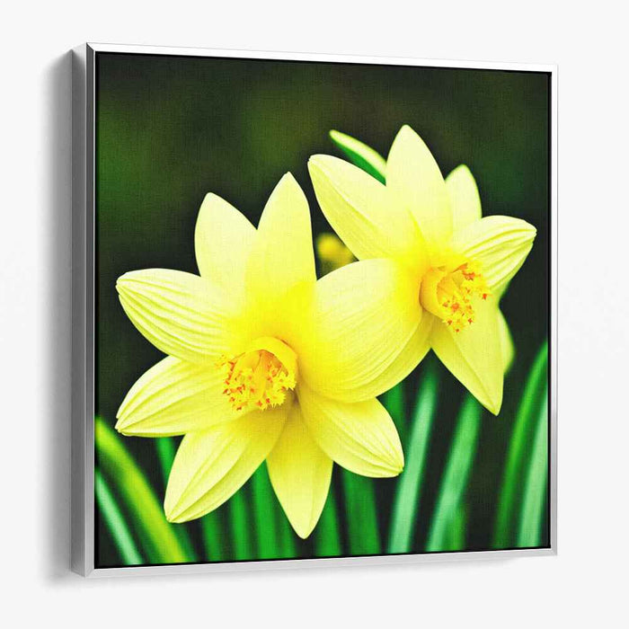 Blooming Canvas Delight: Vibrant Botanical Canvas Art Print