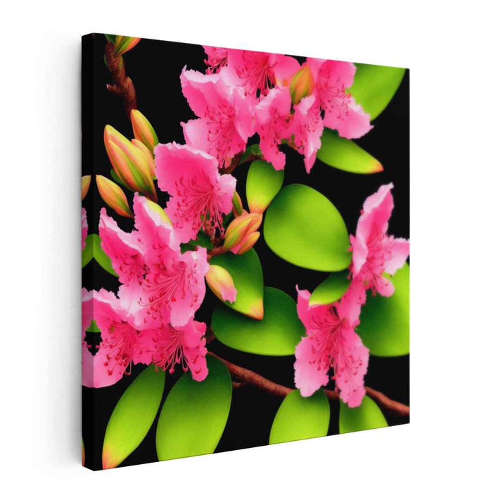 Blossom Dreamscape Abstraction: Hyper-Realistic Pink Flower Canvas Art Print