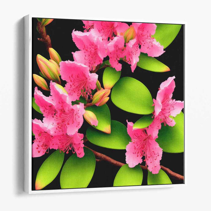 Blossom Dreamscape Abstraction: Hyper-Realistic Pink Flower Canvas Art Print