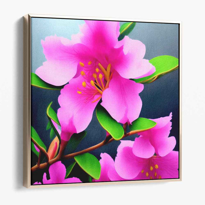 Blossom Surreal Mirage: Hyper-Realistic Pink Floral Canvas Art Print