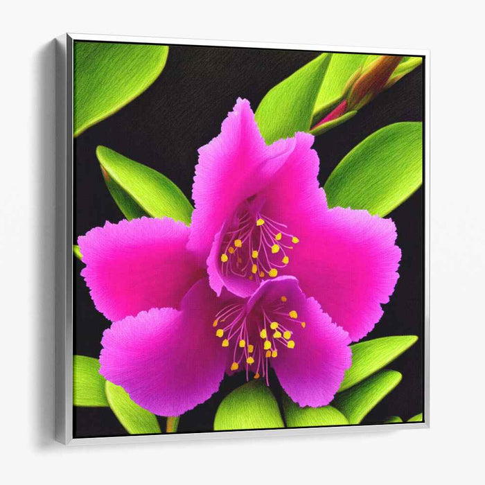 Velvet Petals: Magenta Flower Canvas Art Print