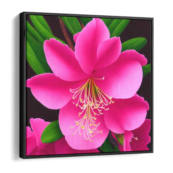 Fuchsia Blossom Macro: Vivid Pink Floral Close-Up Canvas Art