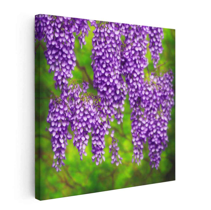 Ethereal Lavender Wisteria: Impressionist-Inspired Floral Canvas Art