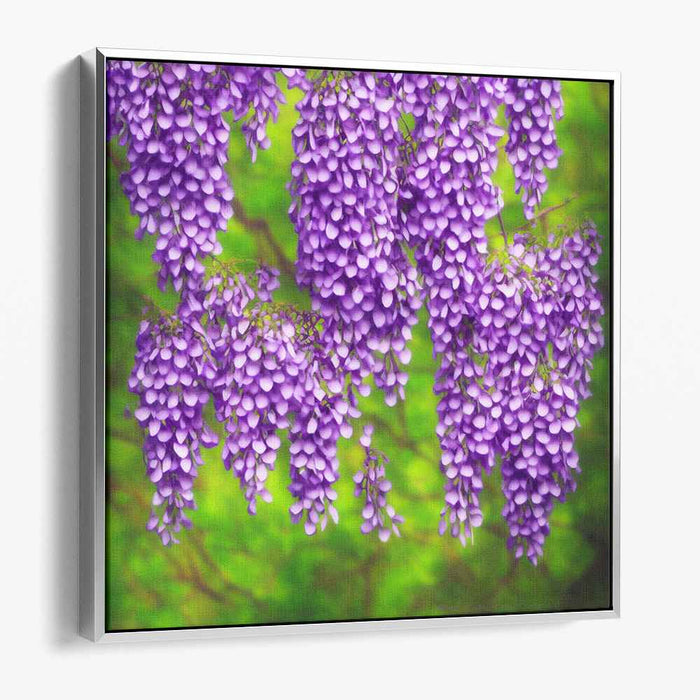Ethereal Lavender Wisteria: Impressionist-Inspired Floral Canvas Art