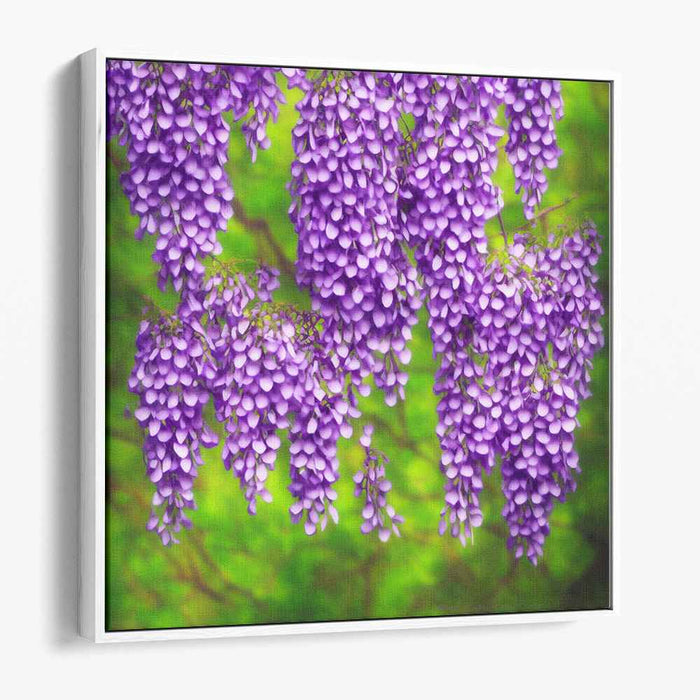 Ethereal Lavender Wisteria: Impressionist-Inspired Floral Canvas Art