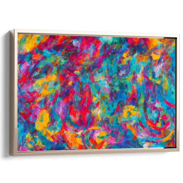 Abstract Pulse Fusion: Dynamic Abstract Expressionist Canvas Art Print