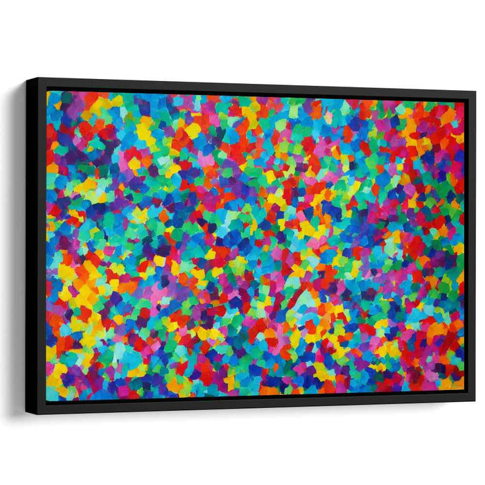 Colorful Echoes Dance Across Canvas: Post-Impressionist Inspired Vibrant Mosaic Canvas Art