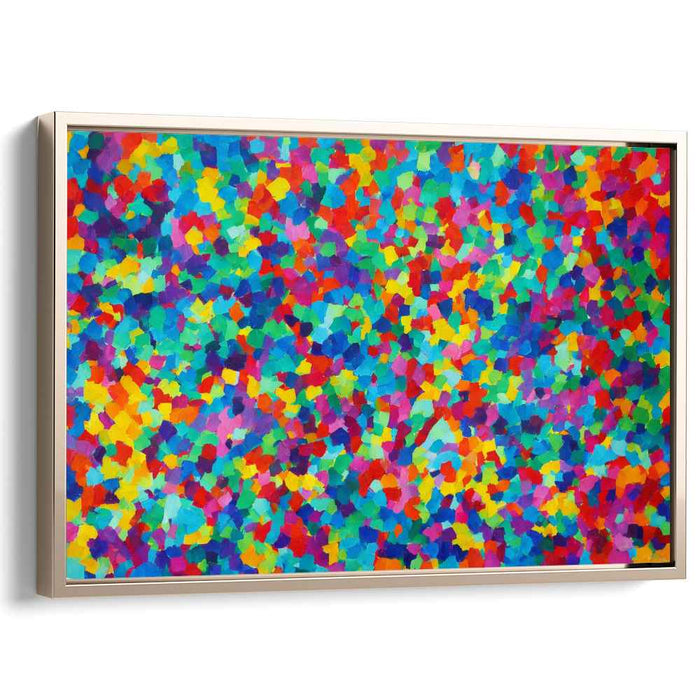Colorful Echoes Dance Across Canvas: Post-Impressionist Inspired Vibrant Mosaic Canvas Art