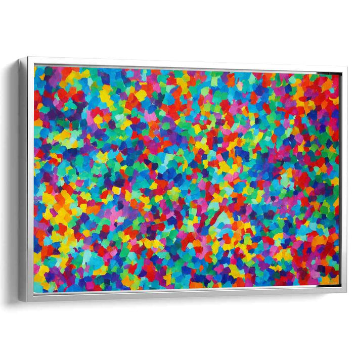 Colorful Echoes Dance Across Canvas: Post-Impressionist Inspired Vibrant Mosaic Canvas Art