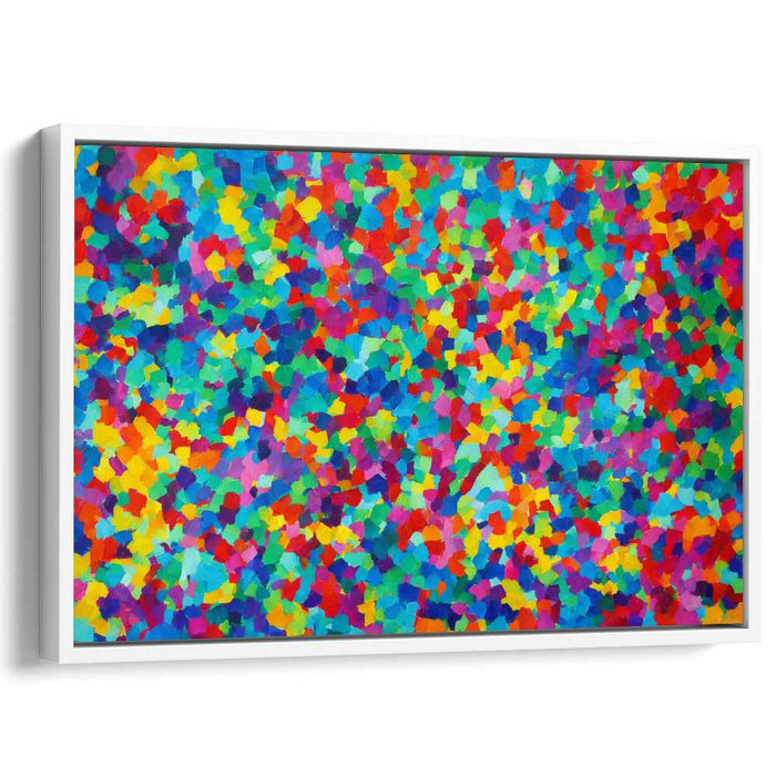 Colorful Echoes Dance Across Canvas: Post-Impressionist Inspired Vibrant Mosaic Canvas Art