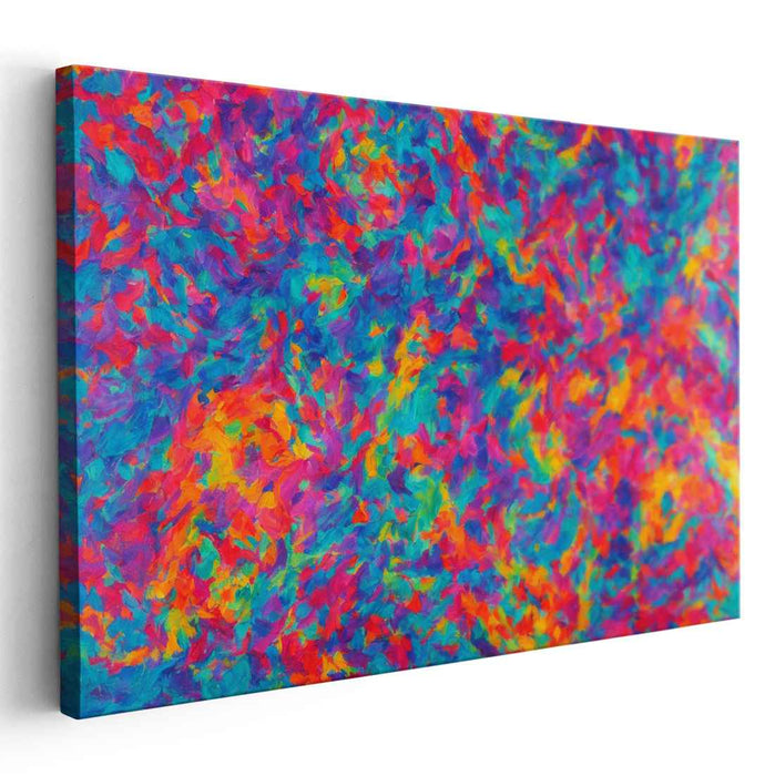 Dynamic Spectrum Burst: Energetic Abstract Color Explosion Canvas Art