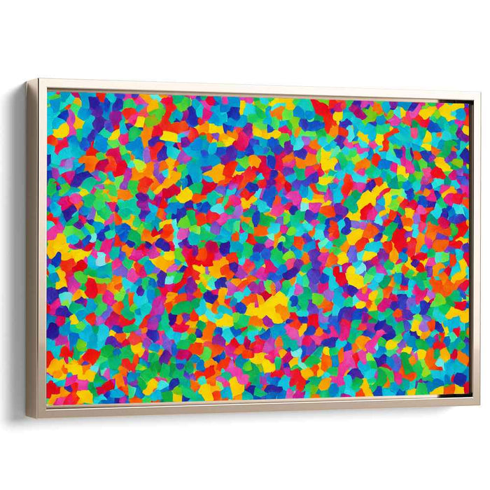 Fragmented Color Symphony: Abstract Mosaic Canvas Art Print
