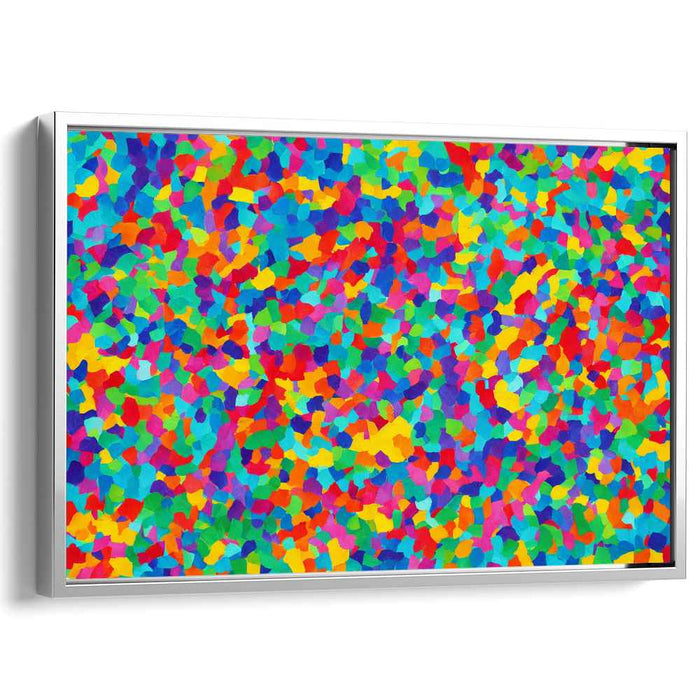 Fragmented Color Symphony: Abstract Mosaic Canvas Art Print