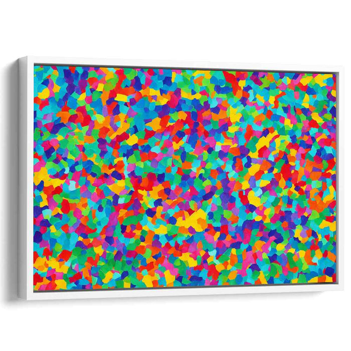 Fragmented Color Symphony: Abstract Mosaic Canvas Art Print