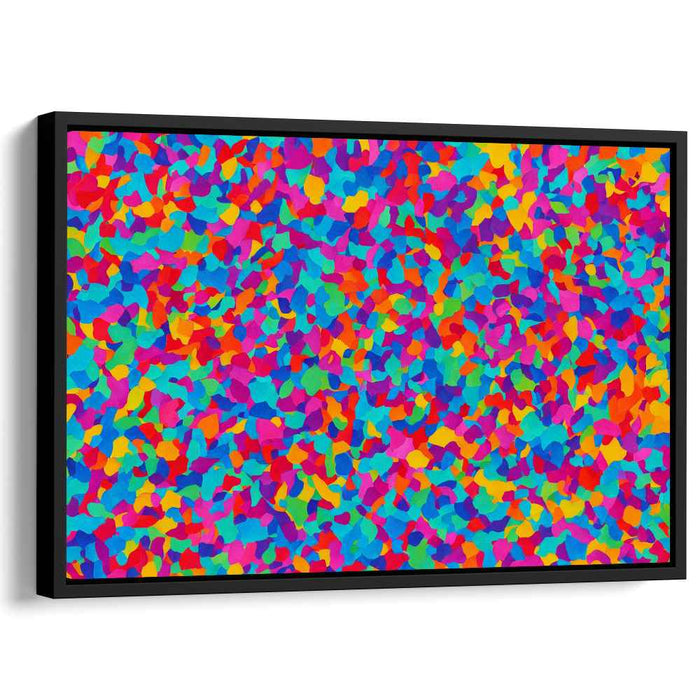 Vibrant Burst Expression: Abstract Expressionist Color Explosion Canvas Art Print