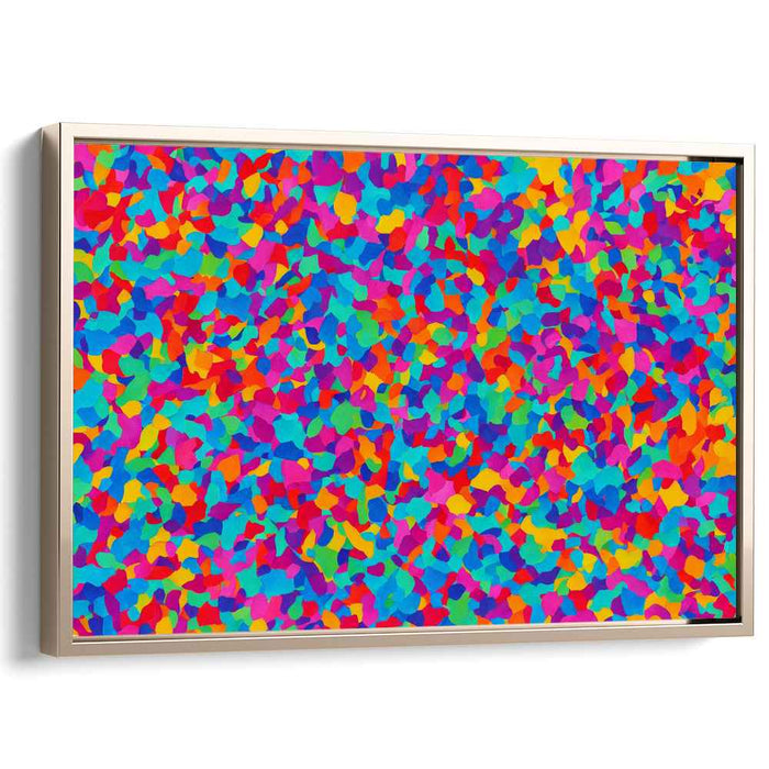 Vibrant Burst Expression: Abstract Expressionist Color Explosion Canvas Art Print