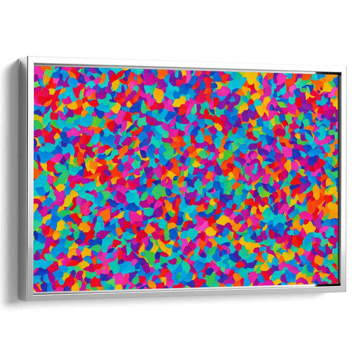 Vibrant Burst Expression: Abstract Expressionist Color Explosion Canvas Art Print