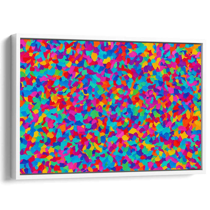 Vibrant Burst Expression: Abstract Expressionist Color Explosion Canvas Art Print
