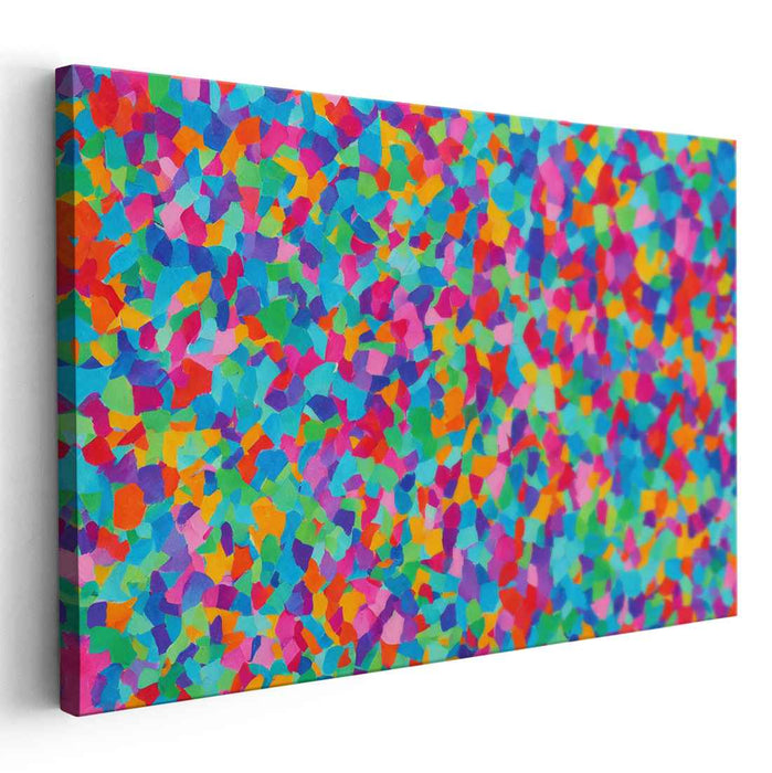 Ephemeral Whispers: Abstract Expressionist Color Explosion Canvas Art Print