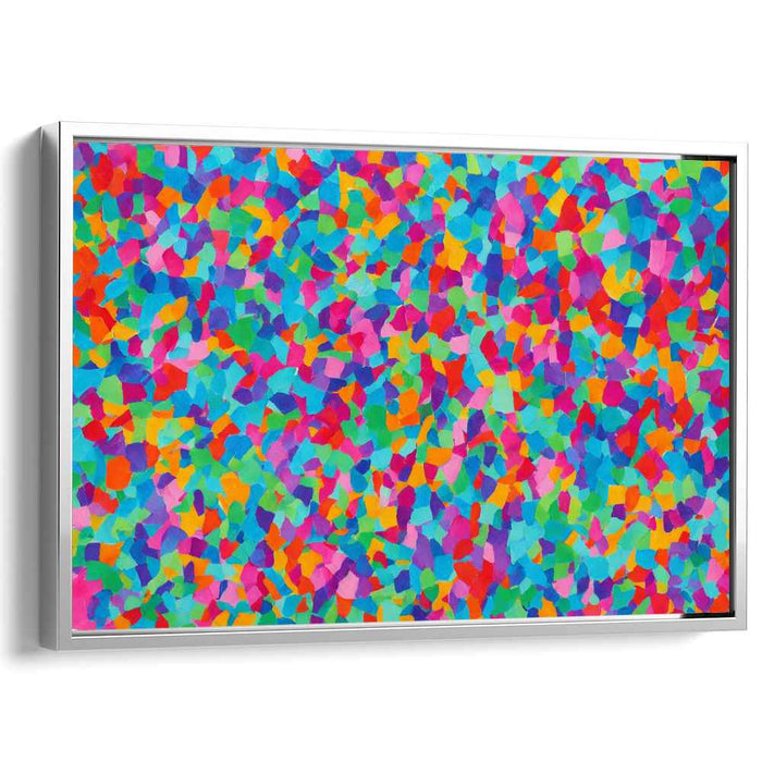 Ephemeral Whispers: Abstract Expressionist Color Explosion Canvas Art Print