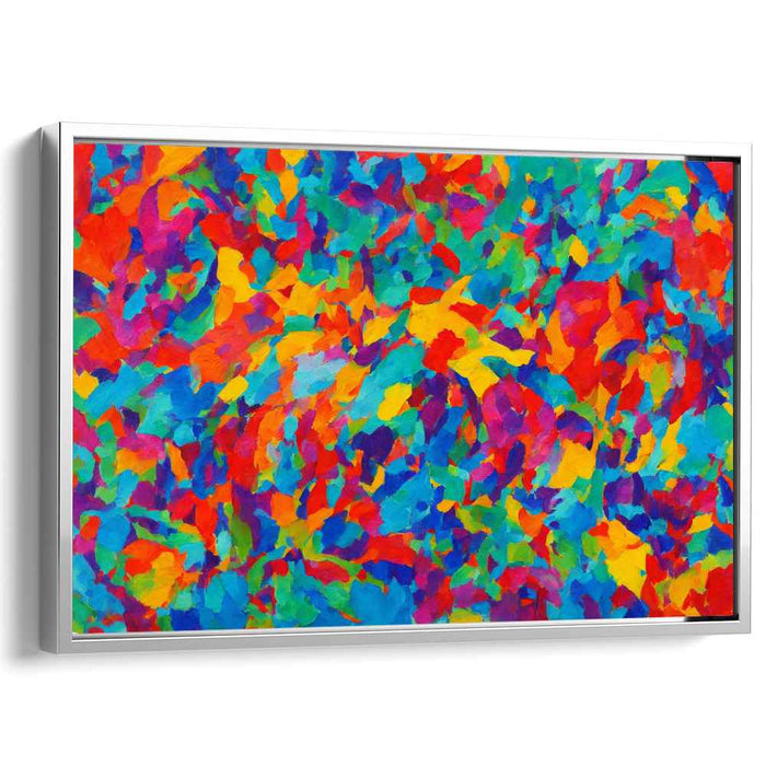Chromatic Chaos Blast: Abstract Expressionist Color Explosion Canvas Art Print