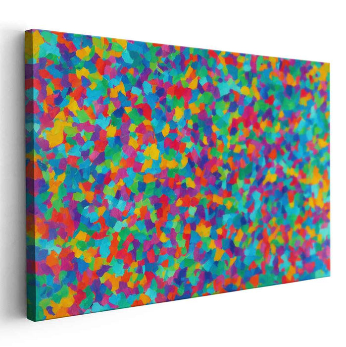 Color Symphony in Chaos: Vibrant Abstract Expressionist Canvas Art Print