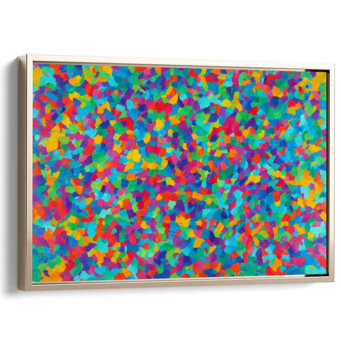 Color Symphony in Chaos: Vibrant Abstract Expressionist Canvas Art Print