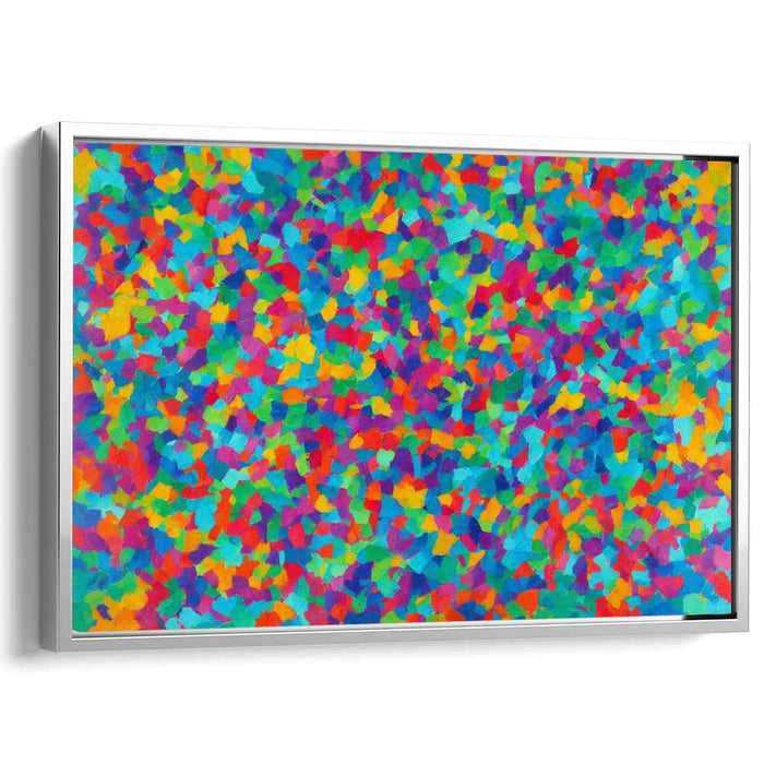 Color Symphony in Chaos: Vibrant Abstract Expressionist Canvas Art Print