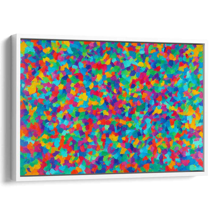 Color Symphony in Chaos: Vibrant Abstract Expressionist Canvas Art Print