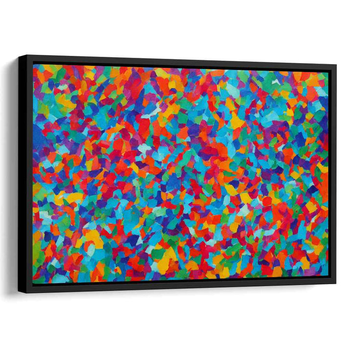 Chromatic Fragments Dance: Abstract Mosaic of Hues Canvas Art