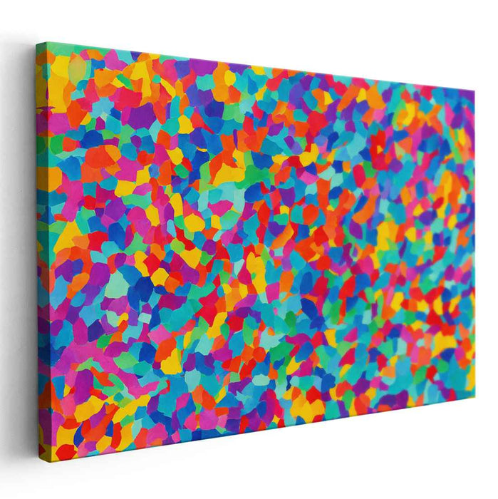 Vibrant Fusion: Abstract Expressionist Color Explosion Canvas Art Print