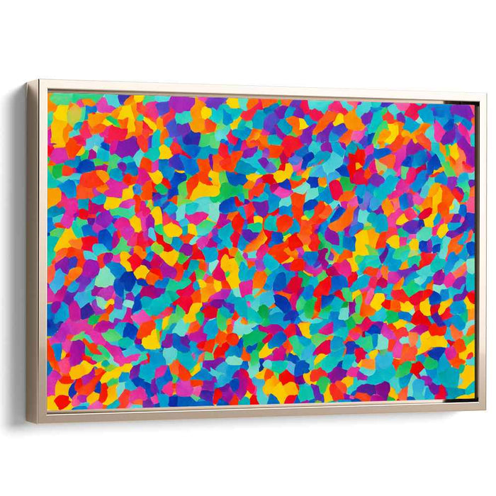 Vibrant Fusion: Abstract Expressionist Color Explosion Canvas Art Print