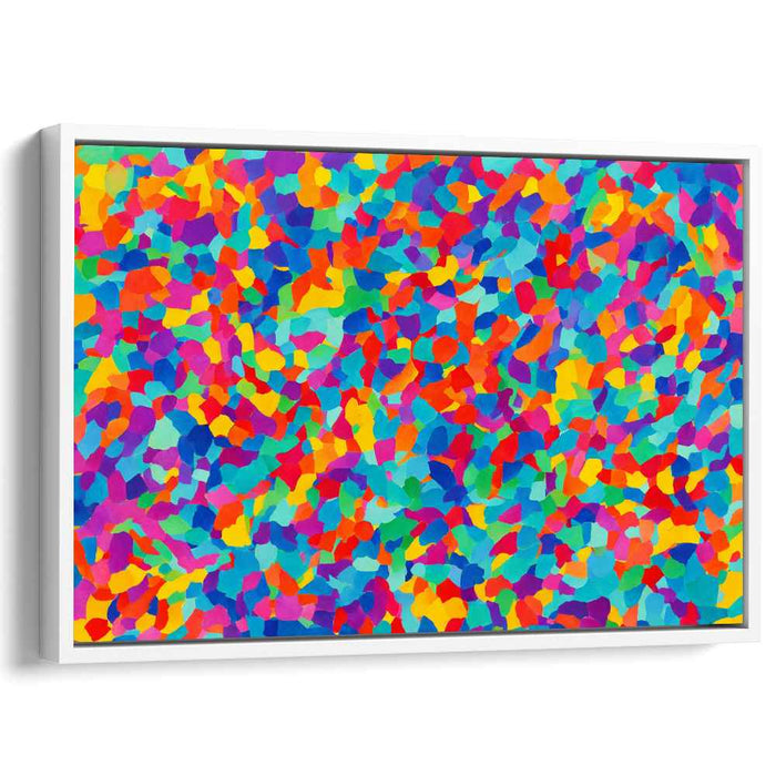 Vibrant Fusion: Abstract Expressionist Color Explosion Canvas Art Print