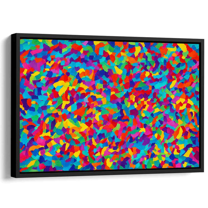 Kaleidoscopic Celebration: Dynamic Abstract Expressionist Canvas Art