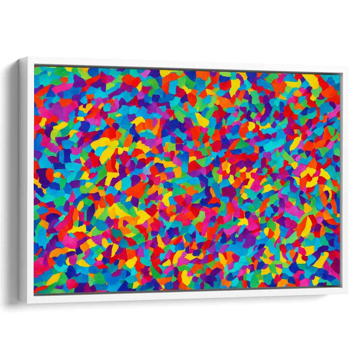 Kaleidoscopic Celebration: Dynamic Abstract Expressionist Canvas Art