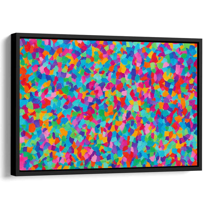 Rainbow Mosaic: Vibrant Abstract Expressionist Canvas Art Print