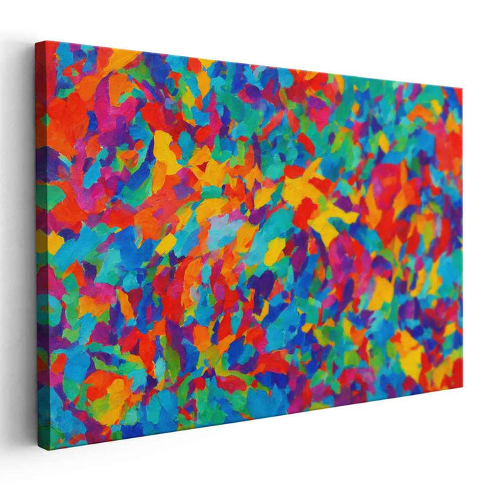 Atomic Fusion Canvas: Dynamic Abstract Expressionist Canvas Art