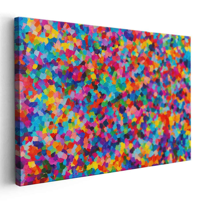 Energized Spectrum Fusion: Dynamic Abstract Color Explosion Canvas Art Print