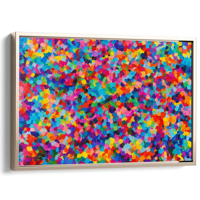 Energized Spectrum Fusion: Dynamic Abstract Color Explosion Canvas Art Print
